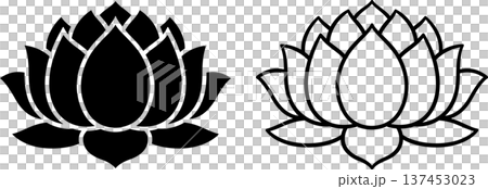 Lotus flower icon 137453023