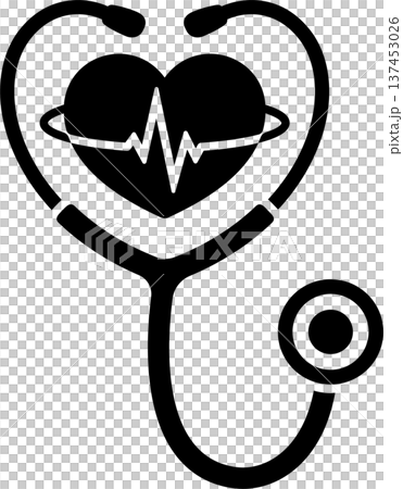 Stethoscope heart logo symbol 137453026