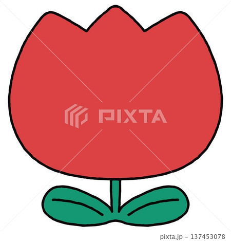 おたよりに使えるかわいいチューリップのフレーム おたよりに使えるかわいいチューリップのフレーム 137453078