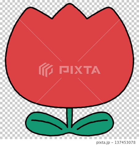 おたよりに使えるかわいいチューリップのフレーム おたよりに使えるかわいいチューリップのフレーム 137453078