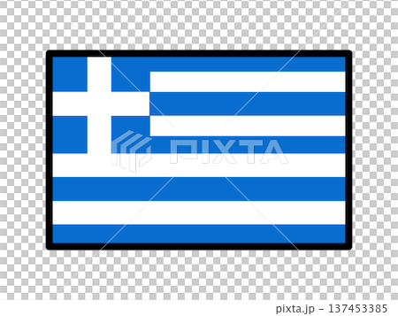 Greek flag illustration material Greek flag illustration material 137453385