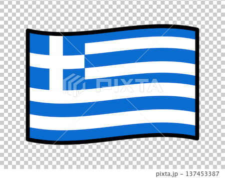 Greek flag illustration 3 Greek flag illustration 3 137453387