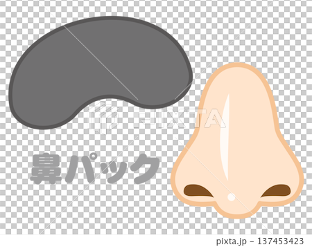 Nose pack and dirty pores illustration material 2 Nose pack and dirty pores illustration material 2 137453423