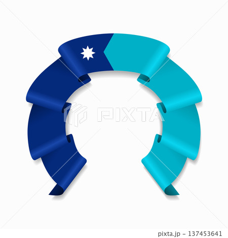 Minnesota flag circular wavy ribbon, ideal for patriotic or cultural design themes. Vector illustration. Minnesota flag circular wavy ribbon, ideal for patriotic or cultural design themes. Vector illustration. 137453641