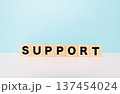 SUPPORTブロック文字 137454024