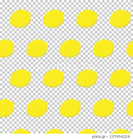 Polka dot pattern background with lemons arranged in dots 137454224