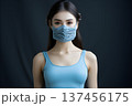 Wear a cloth to cover the nose to prevent respiratory disease Generative AI 137456175