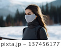 Wear a cloth to cover the nose to prevent respiratory disease Generative AI 137456177