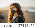 Wear a cloth to cover the nose to prevent respiratory disease Generative AI 137456179