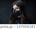 Wear a cloth to cover the nose to prevent respiratory disease Generative AI 137456181