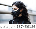 Wear a cloth to cover the nose to prevent respiratory disease Generative AI 137456186