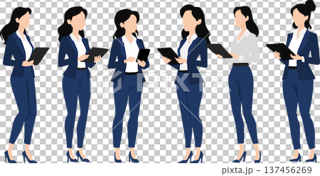 一位女商人正在開會的插圖 137456269
