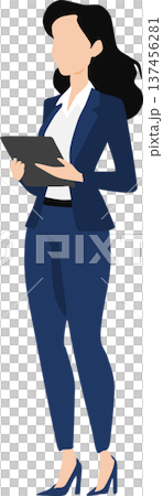 打合せをするビジネスウーマンのイラスト 打合せをするビジネスウーマンのイラスト 137456281
