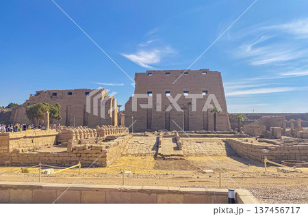 Karnak Temple is dedicated to the temple complex of Ancient Egypt. Thebes, Karnak, Luxor, Egypt Karnak Temple is dedicated to the temple complex of Ancient Egypt. Thebes, Karnak, Luxor, Egypt 137456717