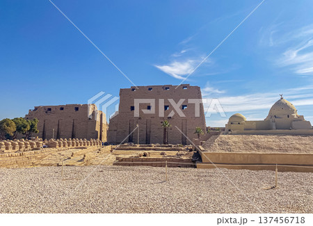 Karnak Temple is dedicated to the temple complex of Ancient Egypt. Thebes, Karnak, Luxor, Egypt 137456718