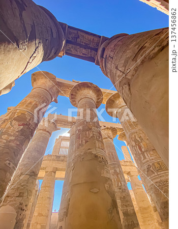 Karnak Temple is dedicated to the temple complex of Ancient Egypt. Thebes, Karnak, Luxor, Egypt 137456862