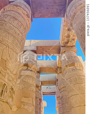 Karnak Temple is dedicated to the temple complex of Ancient Egypt. Thebes, Karnak, Luxor, Egypt Karnak Temple is dedicated to the temple complex of Ancient Egypt. Thebes, Karnak, Luxor, Egypt 137456891