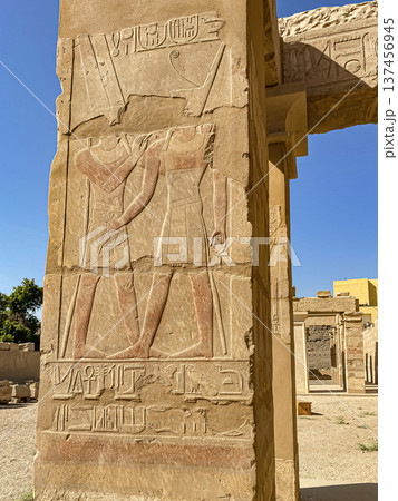 Karnak Temple is dedicated to the temple complex of Ancient Egypt. Thebes, Karnak, Luxor, Egypt Karnak Temple is dedicated to the temple complex of Ancient Egypt. Thebes, Karnak, Luxor, Egypt 137456945