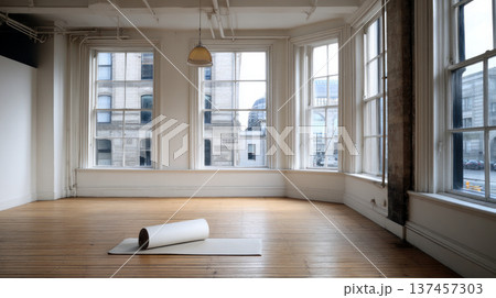 Equipment and exercise machines in the fitness center modern gym for sports, fitness and yoga. Healthy lifestyle, life on sports, maintaining a figure in a slim body 137457303