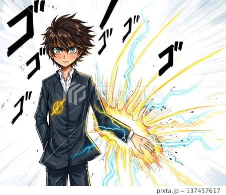 【なんかとにかく強そうな人②】必殺技を解き放つ瞬間のイラスト 137457617