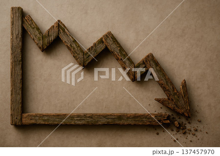A fall graph made of old wooden planks. A fall graph made of old wooden planks. 137457970
