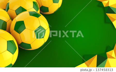 Brazil soccer ball background	 137458313