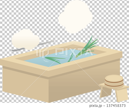 男孩節鳶尾花浴向量圖，展現日本傳統沐浴文化 137458373