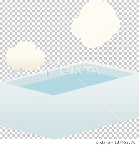 現代的な浴槽のお風呂 フラットなバスルームベクターイラスト 現代的な浴槽のお風呂 フラットなバスルームベクターイラスト 137458376