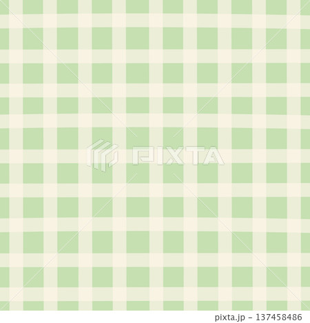 Green checked pattern for background, wallpaper, backdrop, ad template, frame, paper design, social media post, poster, sticky note, fabric print, picnic blanket, bed sheet, textile, garment, clothes 137458486