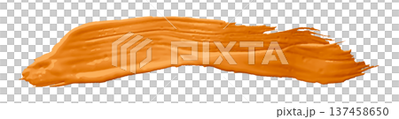 orange watercolor background. Artistic hand paint. Isolated on transparent background. 137458650