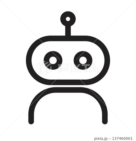 AI Robot avatar outline icons vector illustration AI Robot avatar outline icons vector illustration 137460001