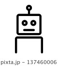 AI Robot avatar outline icons vector illustration 137460006