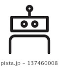 AI Robot avatar outline icons vector illustration 137460008
