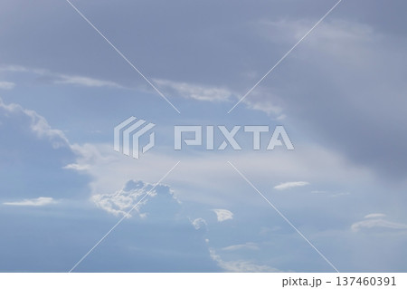 Blue sky with dramatic clouds. Cloudy daytime sky with soft clouds. Blue sky with dramatic clouds. Cloudy daytime sky with soft clouds. 137460391