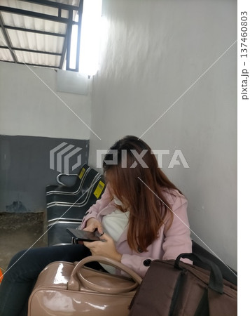 Asian Girl and City 137460803