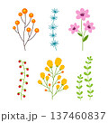 set with flowers, flat style 137460837