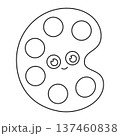 cute palette in outline isolated 137460838