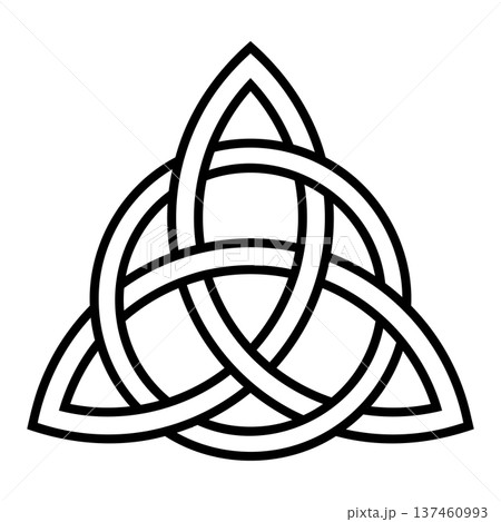 Celtic triquetra knot symbol pagan spirituality unity, eternity, interlaced ornamental trinity knot Celtic triquetra knot symbol pagan spirituality unity, eternity, interlaced ornamental trinity knot 137460993