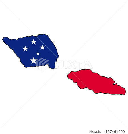 Samoa American Samoa flag map silhouette comparison geographic illustration Samoa American Samoa flag map silhouette comparison geographic illustration 137461000