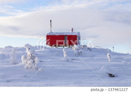balok, insulated trailer on runners on hill balok, insulated trailer on runners on hill 137461227