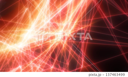 Abstract yellow orange energy lines triangles magical bright glowing futuristic hi-tech background 137463499