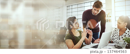 Mockup banner, laptop and teamwork of business people, web designer and group working on online website design. Manager, advertising grid space or team cooperation on SEO project, research or startup Mockup banner, laptop and teamwork of business people, web designer and group working on online website design. Manager, advertising grid space or team cooperation on SEO project, research or startup 137464563