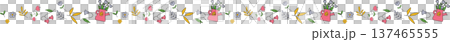 Cute Hand Drawn Floral Doodle Boarder line. 137465555
