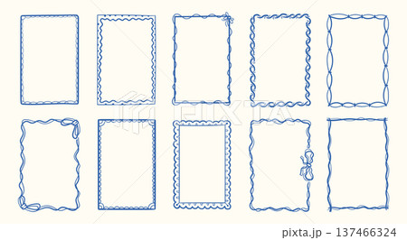 Frame Set Doodle Border Collection 137466324