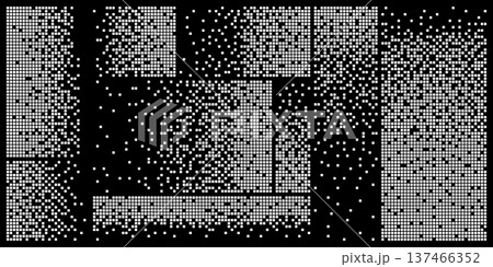 Pixel Dots Dispersing Mosaic Pixel Dots Dispersing Mosaic 137466352