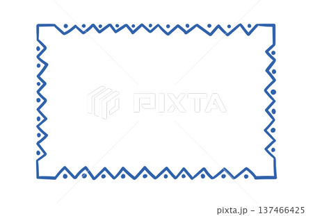 Frame With Zigzag Border Hand Drawn Frame With Zigzag Border Hand Drawn 137466425