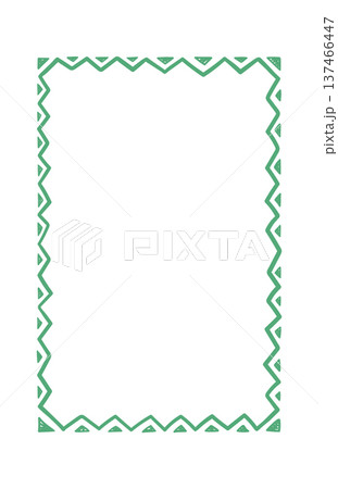 Border Zigzag Frame Hand Drawn Border Zigzag Frame Hand Drawn 137466447