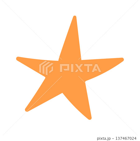 Yellow star cute Easter sticker Yellow star cute Easter sticker 137467024