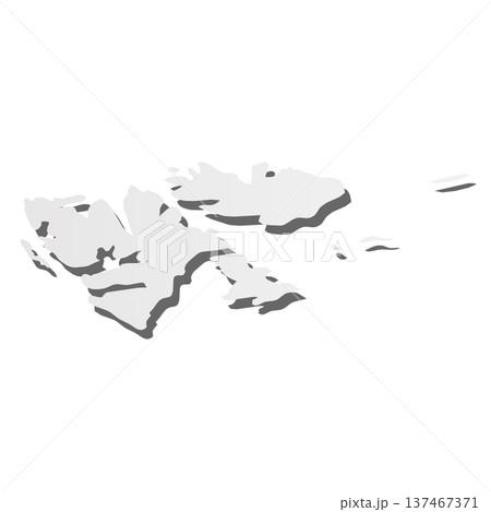 Svalbard islands - grey 3d-like silhouette map of country area with dropped shadow. Simple flat vector illustration. Svalbard islands - grey 3d-like silhouette map of country area with dropped shadow. Simple flat vector illustration. 137467371