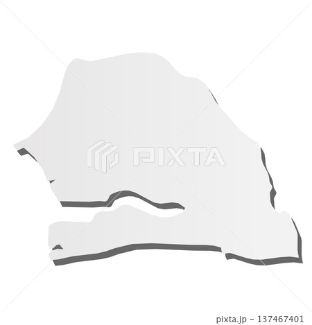 Senegal - solid black silhouette map of country area. Simple flat vector illustration. Senegal - solid black silhouette map of country area. Simple flat vector illustration. 137467401